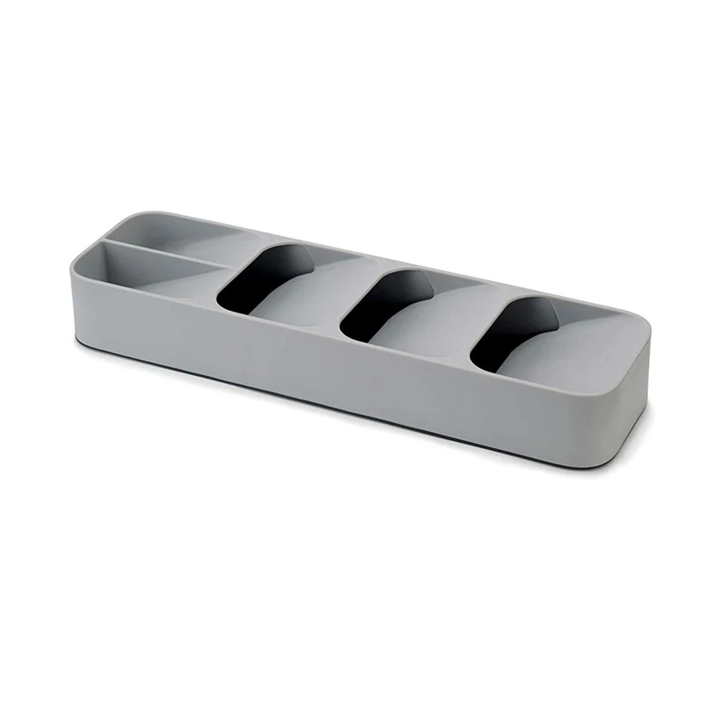2 шт. кухонный ящик Органайзер лоток столовые приборы разделительная шкатулка с отделкой ложка вилка, нож, столовые приборы органайзер для хранения - Цвет: gray