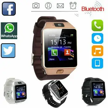 

Touch Screen Smart Watch dz09 With Camera Bluetooth Multi Support Smart Card Phones WristWatch SIM For Ios Android languag R3S6