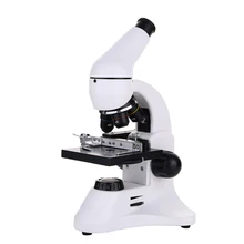KKmoon Optical 40X-1600X Microscope Set All Metal Biology Student Children Class Cordless Beginner Microscope / EU Plug student compound microscope amscope supplies 40x 1000x glass optics metal frame student compound microscope slides