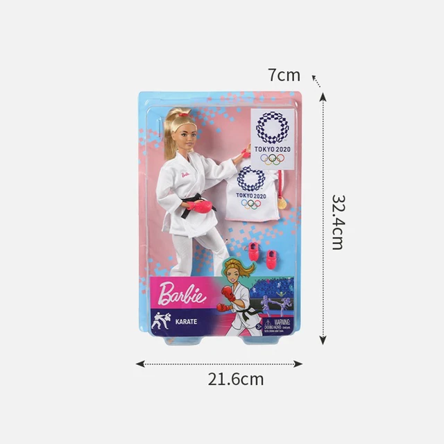 original Barbie Tokyo 2020 Jacket Sport  Climber/Skateboarder/Softball/Karate doll made to move 22 joints bendable  GJL73 - AliExpress