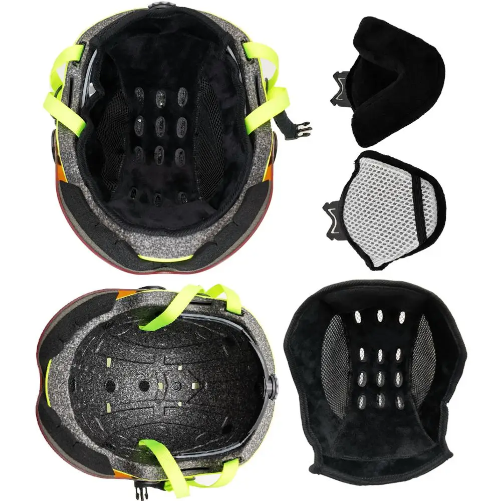LOCLE Goggles лыжный шлем с козырьком PC+ EPS CE сертификация лыжный шлем для женщин и мужчин детский лыжный сноуборд снегоход Снежный шлем