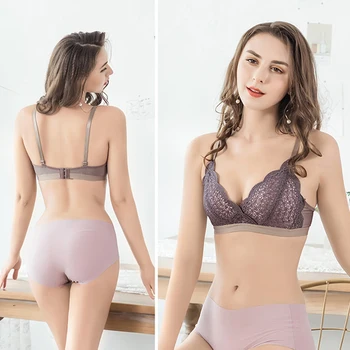 

Sexy Lace Deep V Bra Women Soft Comfortable Lingerie Thin Breathable Wireless Bras High Quality Female Intimate Bralette Bras