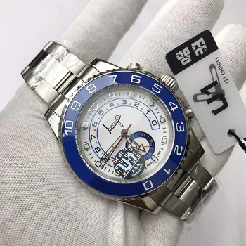 

Upscale Silver watch Men luxury automatic mechanical luxury Watches ceramic bezel white dial yacht-master AAA
