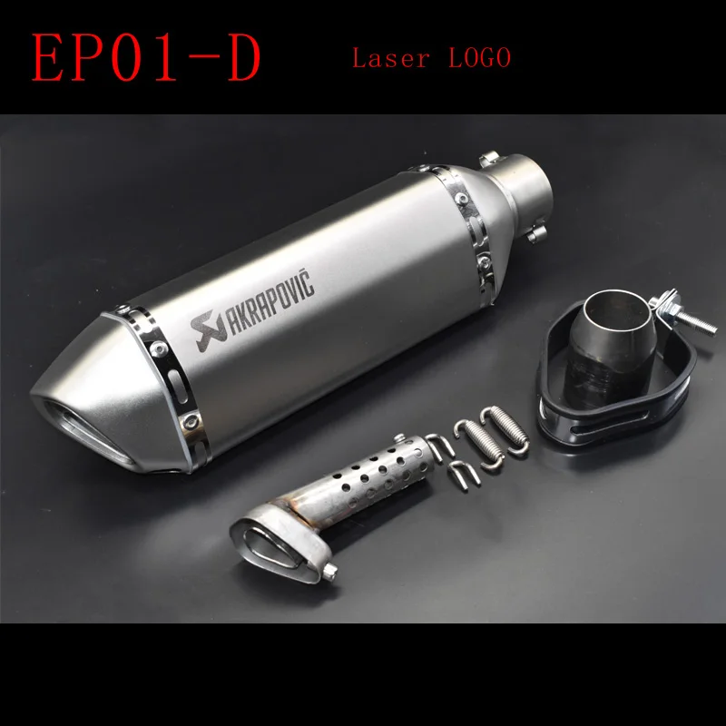 Универсальный для akrapovic выхлопной мото rcycle глушитель escape moto с db killer выхлопные системы для honda benelli msx125 nmax EP01 - Цвет: laser D