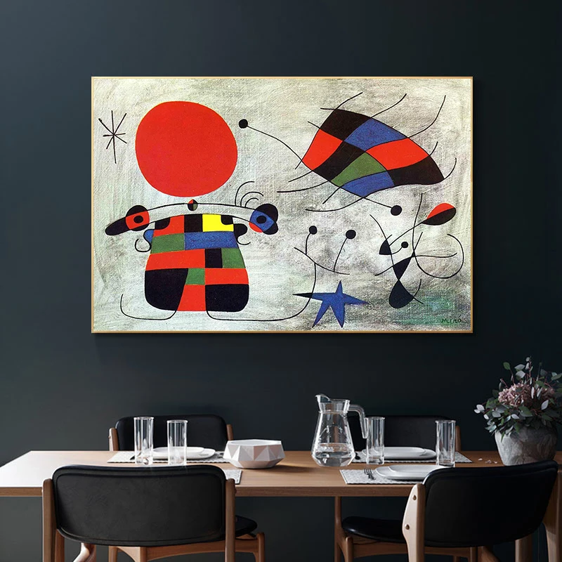 Spanish Joan Miro Canvas Painting Nordic Abstract Posters and Prints Cuadros Wall Art Pictures for Living Room Home Decoration | Дом и сад