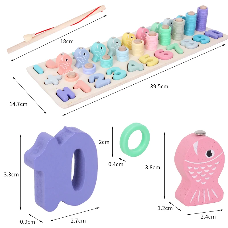 Kids Toys Montessori Educational Wooden Toys Digital Shape Matching Math Baby Early Learning Educational Toys For Children Gift