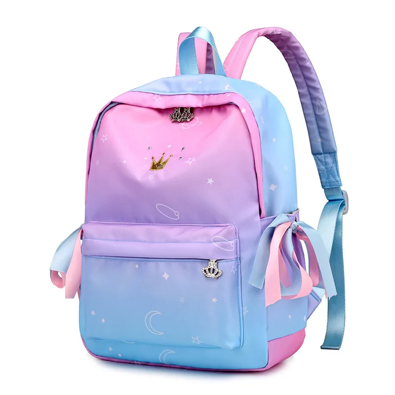 

Backpack Girls School Bags for Teenager Back Pack Women Nylon Embroidery Leisure College Bagpack Youth Student Backbag 2020 New