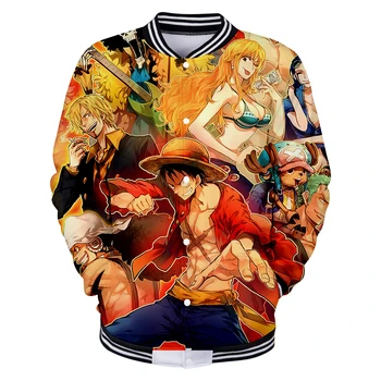 

One Piece Harajuku 3D Print Baseball Jacket Men Anime Popular 2019 New Fashion Women/men Cartoon Winter/Autumn Plus Size XXS-4XL