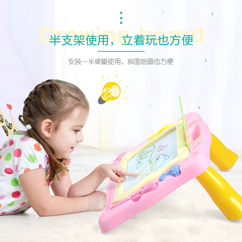 

Hua ban zhuo Children Magnetic Drawing Board Color Graffiti Drawing Board Magnetic Drawing Board Learning Supplies Toy