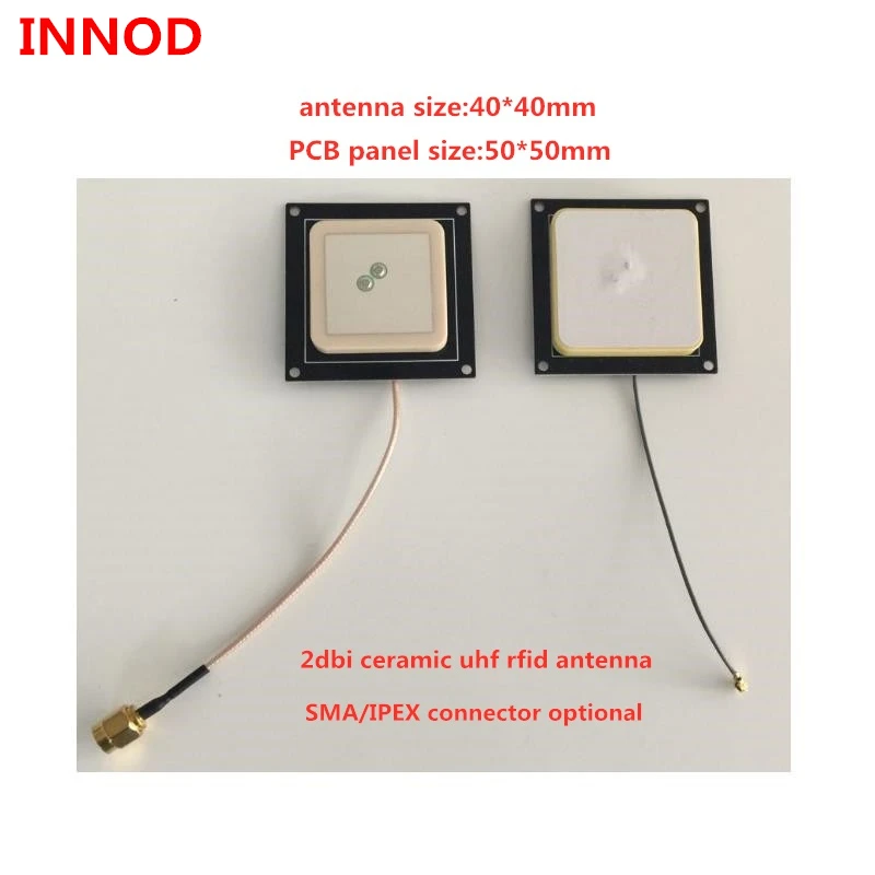 

Small UHF RFID PCB ceramic Antenna 2dBi For library and archive management embedded system PCB plate size 50*50mm IPEX(UFL)/SMA