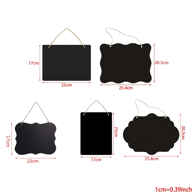 Rustic Chalkboard Hanging Signs Double Sided for Standard Chalk Message Board wooden blackboard wooden chalkboard
