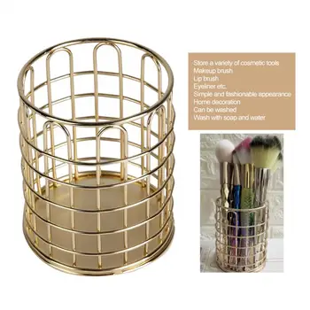 

Multi-Functional Cosmetic Brush Storage Holder Eyebrow Pencil Organizer Display Rack (Luxury Gold) Makeup Brush Organizer