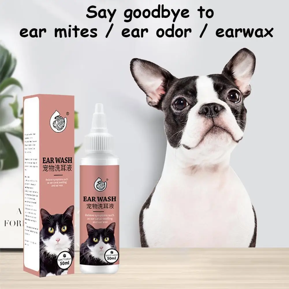50ml Pet Cat And Dog Ear Cleaner Pet Ear Drops For Infections Control