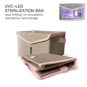 

TPFOCUS USB Portable Folding UVC Storage Bag Organizer for Bottle Phone Jewelry Face Mask Underwear Gadgets Accessories Bag