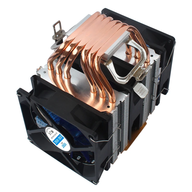 Tubo de Calor Cpu Cooler Ventilador Refrigeração 4pin Led Silencioso Fanpwm para Lga 1700x58 1200 Am3 Am4 X79 X99 2011 Fãs Processador Cpu Dissipador Calor 6 Ventiladores e resfriadores - Imagem 5