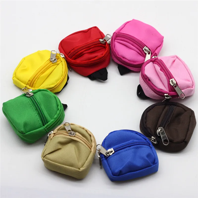 

1pcs Small doll bag Two-layer canvas bag Accessories backpack For BJD 1/6 blyth doll Vanilla bag DIY Sachet Hanging ornament