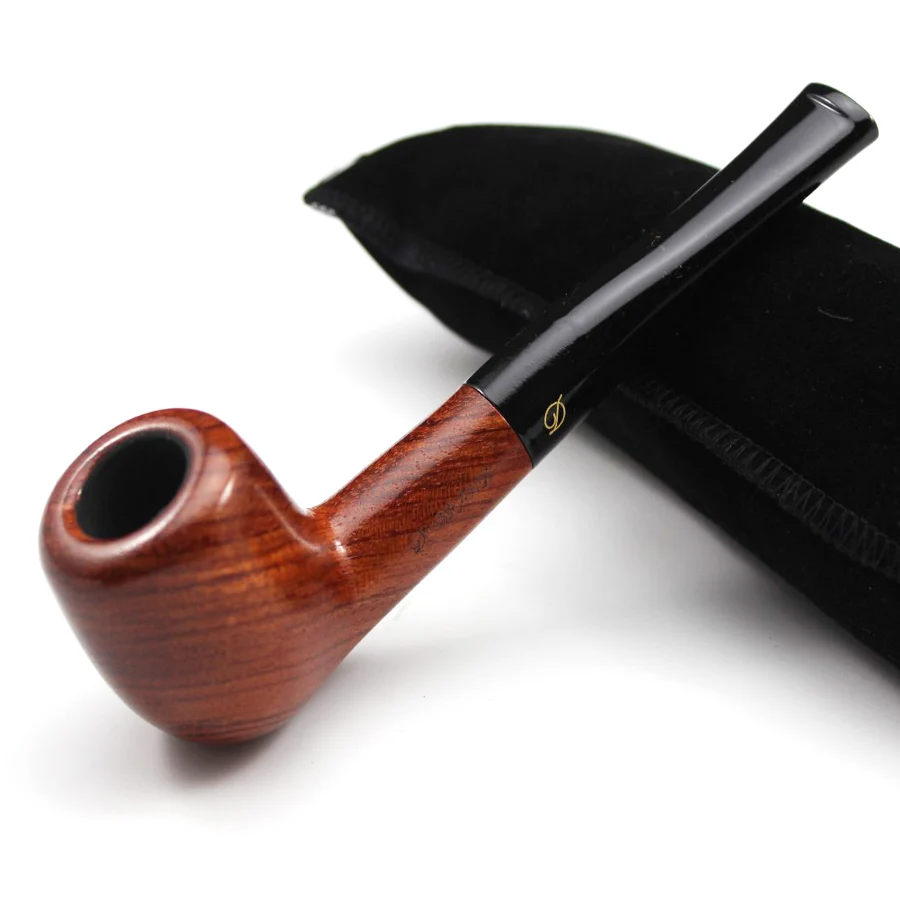 Handmade Rosewood Tobacco Smoking Pipe Red Wood Wooden Straight Smoke Pipe + Pouch + Stand/Holder 10pcs 9mm Filters DB083 tobacco pipe tobacco smoking accessories herb smoking pipe smoking pipe tobacco grinder