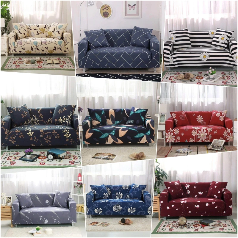 

Stretch Sofa Cover Set 1/2/3/4 Seater Elastic Couch Cover Sofa Covers For Living Room Pets Slipcover Chair Sofa Towel