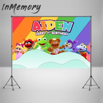 

Vinyl Background Photography Muppet Babies Backdrop Baby Newborn Nature Photocall Props Customize Birthday Photo Studio 7x5ft