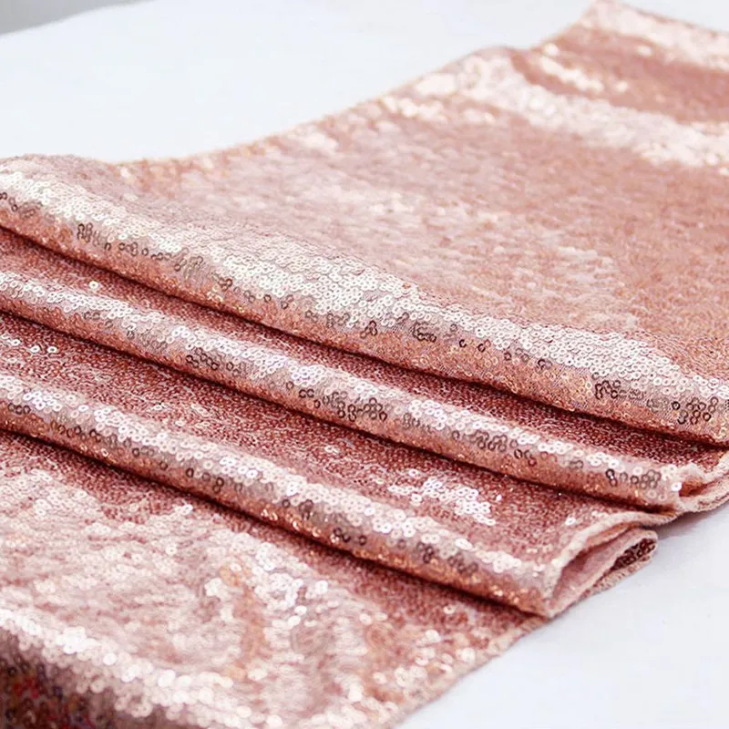 30x180cm 30x275cm Gold Rose Gold Silver Sequin Table Runner For Party 1pc Table Cloth Weddings Festival Decoration Table Runners