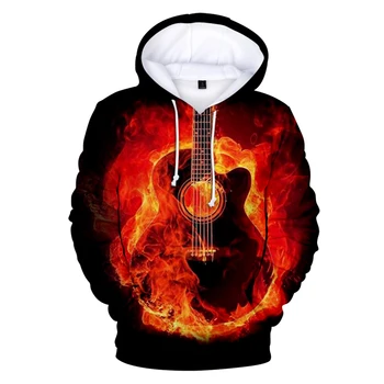 

Men's Hoodie Sweatshirt guitar 3D Print clothes for Kids and adult Fashion 3D high quality novelty 3D print costume in youth