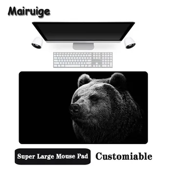 

Mairuige Big Promotion Large Size Multi-size Locked Mouse Pad Photo of wild brown bear Pattern PC Computer Notebook Desk Mat