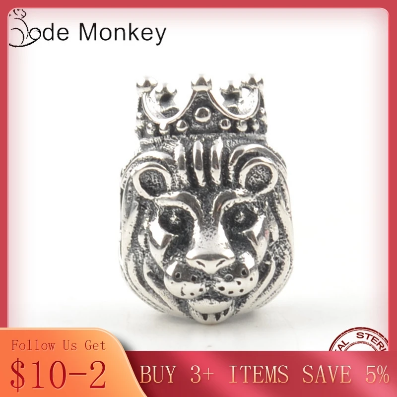 CodeMonkey 2020 Новое поступление Король джунглей бусины в форме льва подходят Амулеты