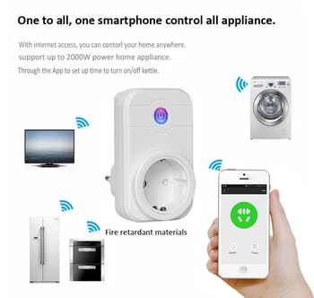 

WiFi Smart Socket Plug Outlet APP Remote Control Switch for Alexa Google Home