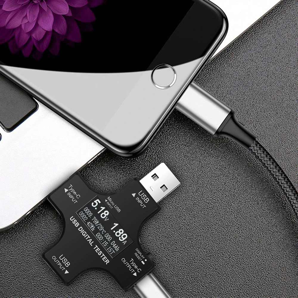 B02) 3 в 1 тип-c PD USB Тестер DC Цифровой детектор power Bank зарядное устройство индикатор напряжения тока