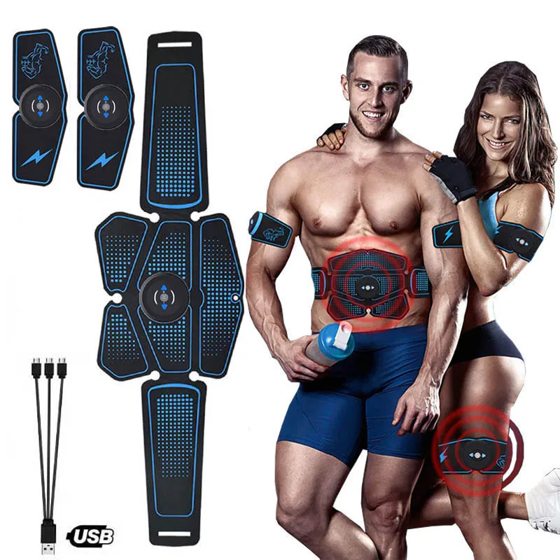 Recharge Wireless Muscle Stimulator Smart Fitness Abdominal Vibrating Belt Electrostimulation Muscle Sculpting at Home Workouts