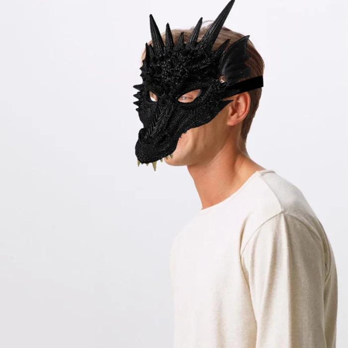 Mardi Gras 3D ПУ пена животное Лун китайский дракон Хэллоуин Карнавал Вечеринка Рождественский костюм косплей маска для мужчин женщин HFing