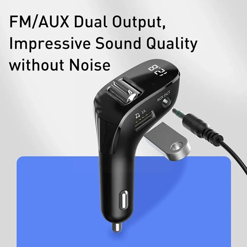 FM-трансмиттер Baseus A6M5 автомобильный с поддержкой Bluetooth 5 0 и MP3 |