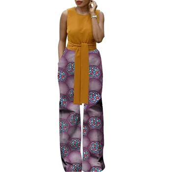 

2020 African fashion women print trousers new arrivals dashiki print Wide Leg Pants customized wedding/party female outfit