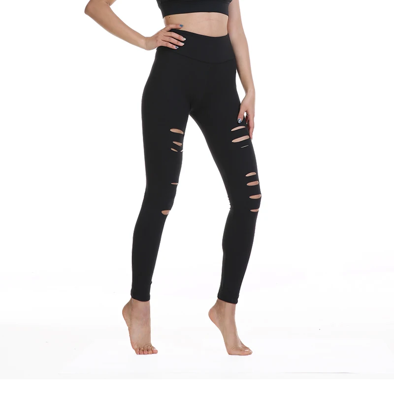 Женские спортивные эластичные леггинсы с высокой талией упражнения отверстие Фитнес Леггинсы Roupa De academic домашние тренировочные брюки