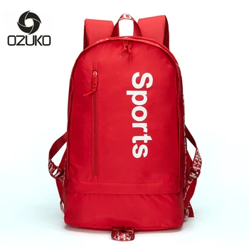 

OZUKO Nylon Men Back Pack Waterproof Male Backpack Large Bags for Men Leisure Travel Bag 24 Inch Laptop Backpacks Women Bookbag
