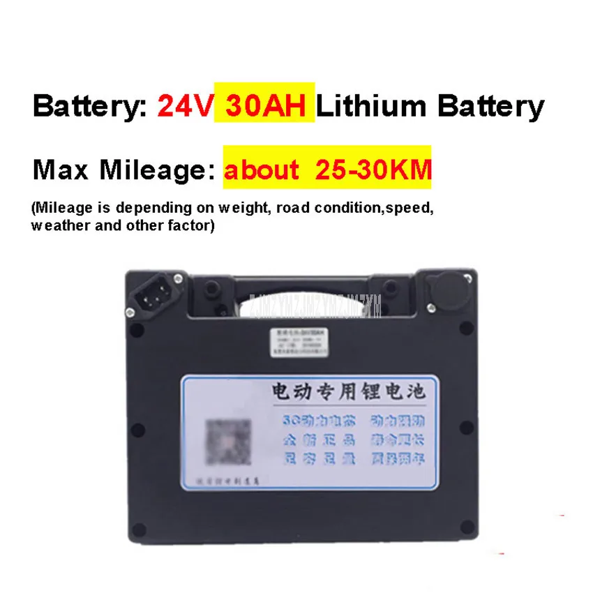 30AH Black 24V 30AH/35AH Portble Lithium Battery 25-30KM/30-35KM Mileage for Electric WheelChair Handicapped Scooter Wheel Chair Battery - Цвет: 30AH Black