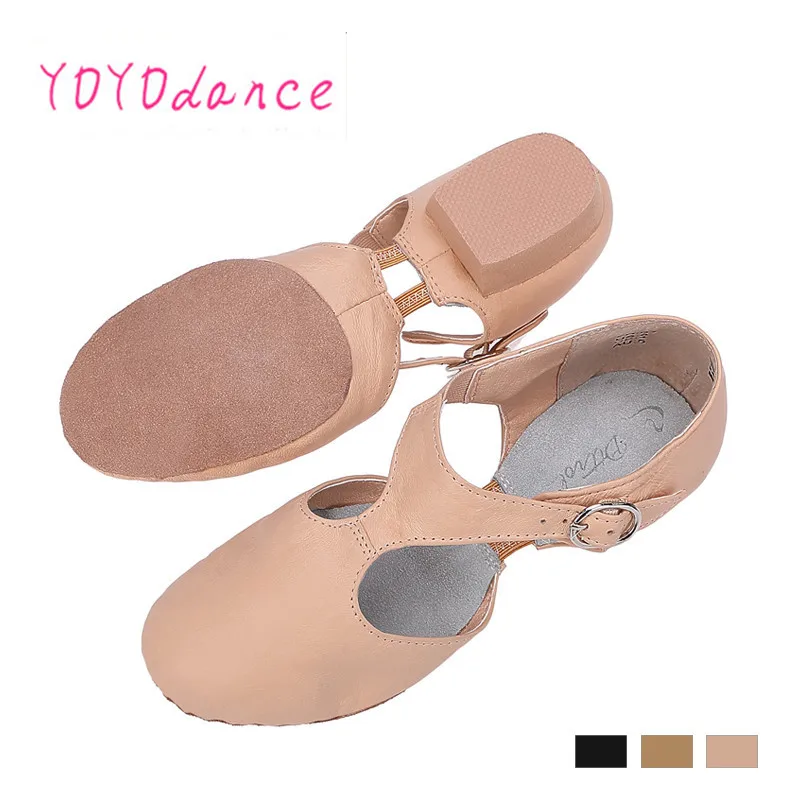 Черные, светло-розовые кожаные танцевальные босоножки для учителя джаза; обувь для учителя; Профессиональные сандалии; обувь для джазовых танцев