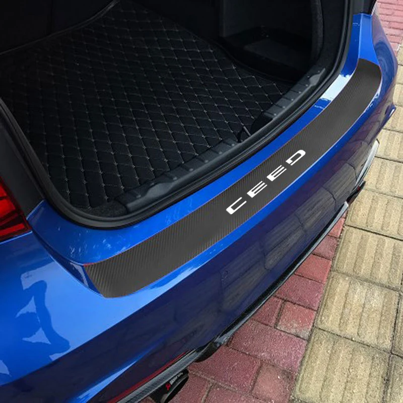 Защитная накладка на задний багажник для Kia Ceed из искусственной кожи, накладка на задний бампер для автомобиля, Стайлинг автомобиля