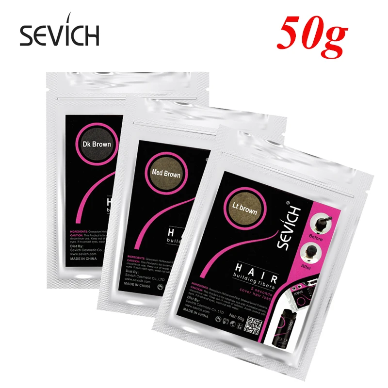 

Sevich 50g hair building fibers powders for bald people hair loss thicken hair regrow hair in 30 seconds keratin styling makeup