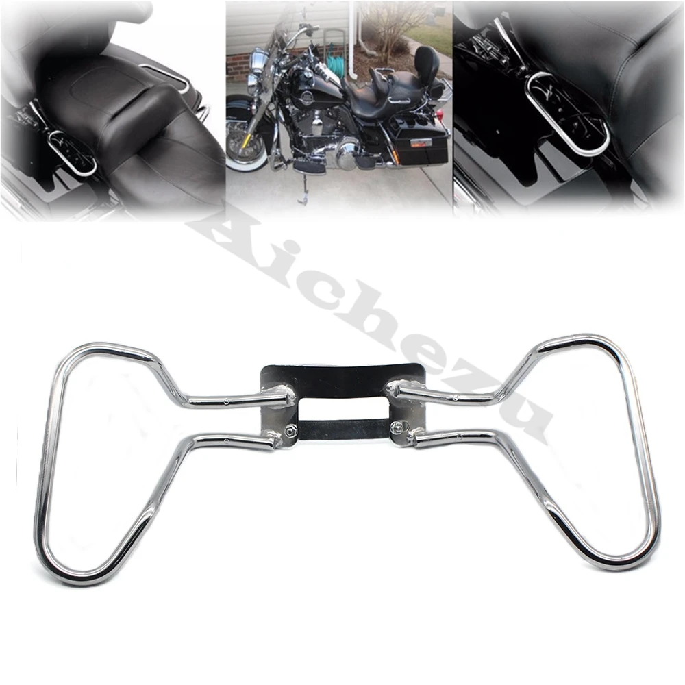 ACZ Motorcycle Passenger Grab Rail Handgrip Armrest Chrome for Harley Touring Street Electra Glide Road King 2009-2013