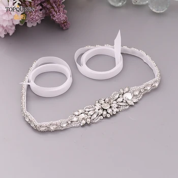 

TOPQUEEN S385 bridal gown belt rhinestone belt trim diamond belts rhinestones belt belt pearl pearl belt for prom dress sash