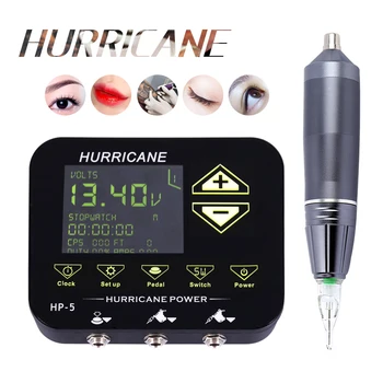 

HURRICANE Professional Rotary Tattoo Machine Pen Kit For tattoo ＆ Makeup Eyebrows Lips Microblading DIY Kit With Tattoo Needle