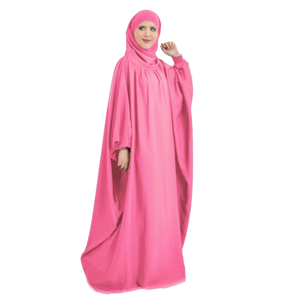 Abaya Longo Khimar Cobertura Completa com Capuz