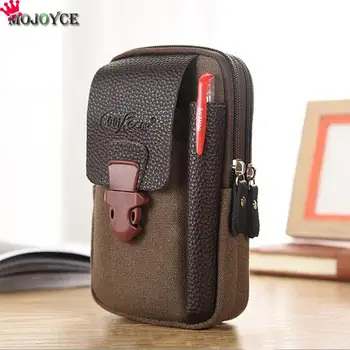 

Outdoor Shopping Accessaries Supplies Canvas Men Waist Belt Bags Business Sports Casual Male Zip Mobile Phone Pouch
