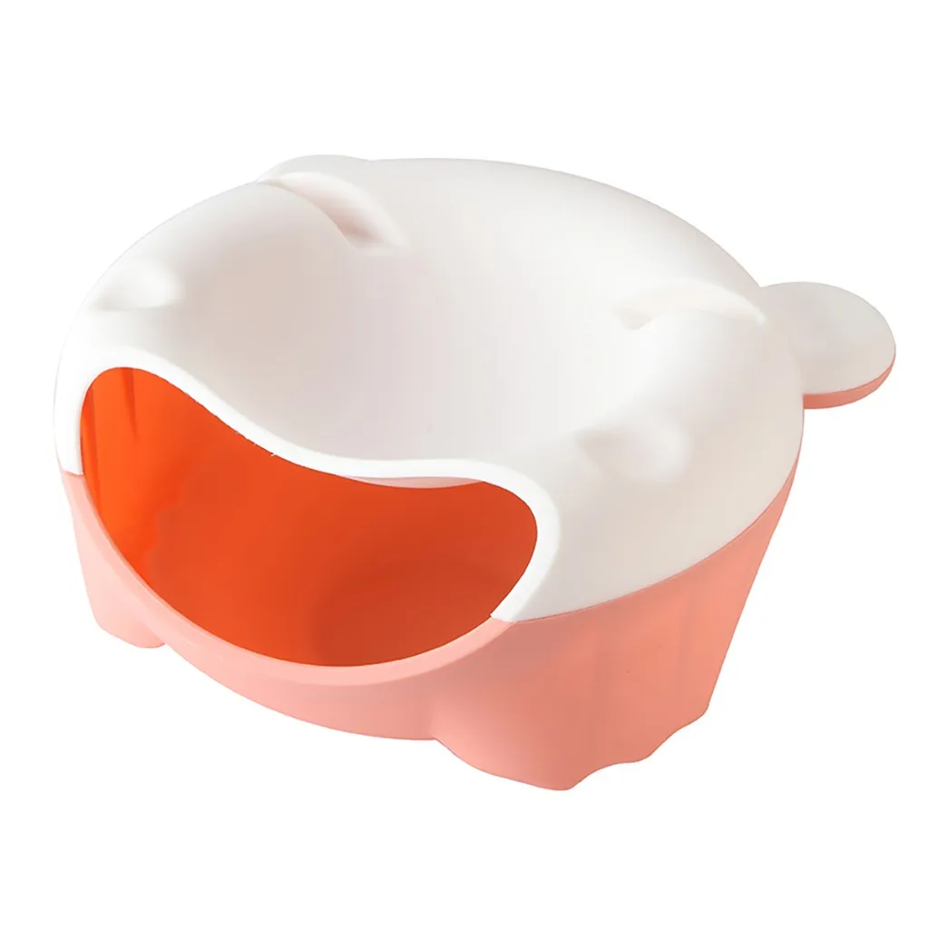 A Новое пластиковое блюдо для фруктов закуски орех Дыня чаша с семенами двухслойная конфетная тарелка пилинг ракушки многофункциональная Фруктовая тарелка Полезная - Цвет: A