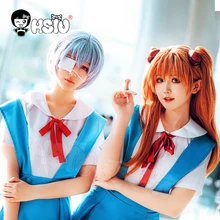 Vêtements de cosplay Ayanami Rei Asuka, Costume de cosplay Anime EVA HSIU, uniforme scolaire 
