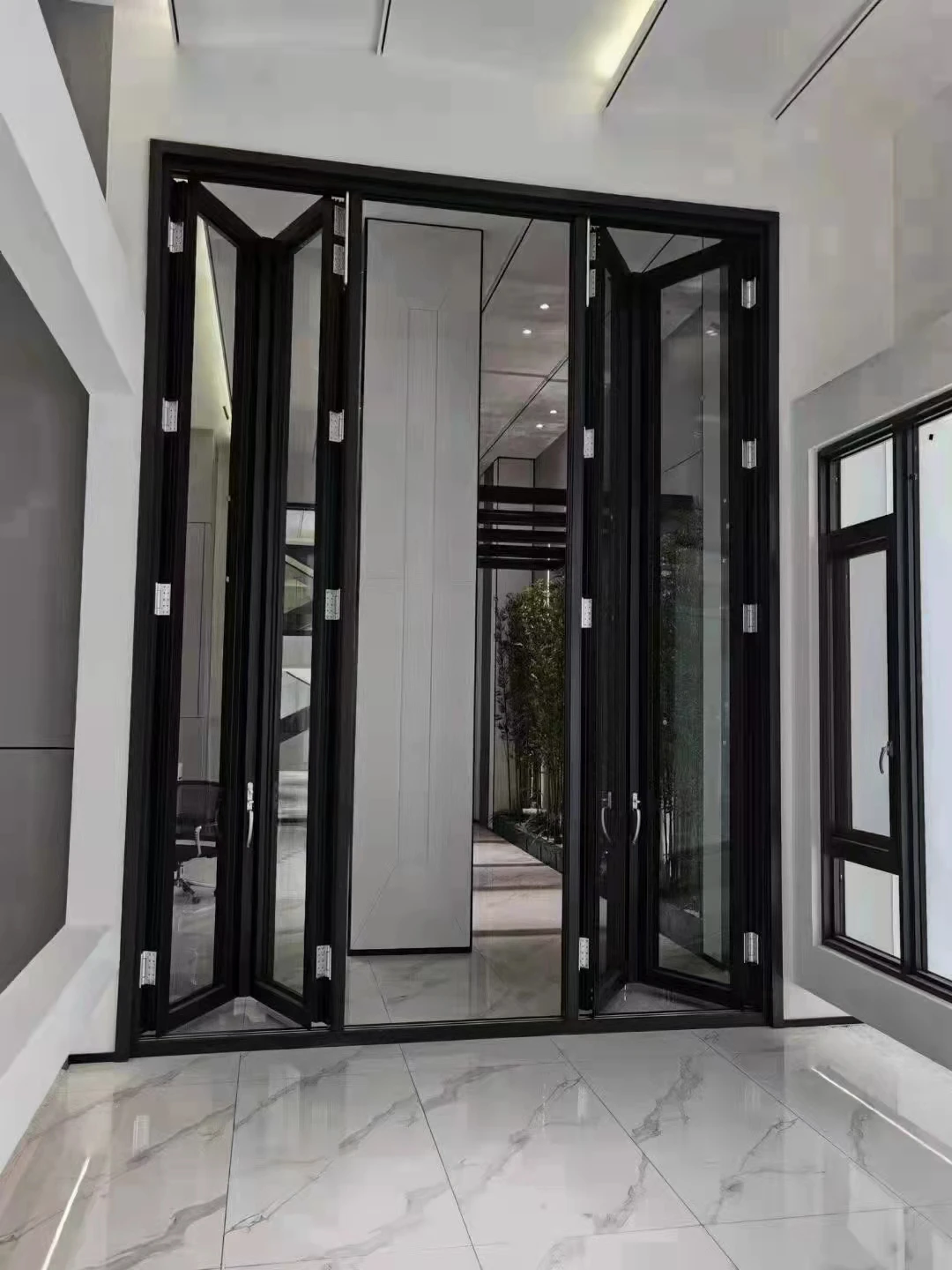 Top Grade réfléchissant porte coulissante en verre teinté d'aluminium -  Chine Porte coulissante en verre, aluminium