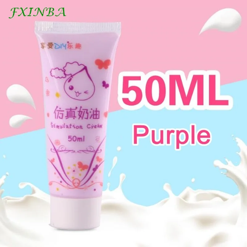 FXINBA New 50ML Cream Glue Simulation Cream Gel For Slime Charms DIY Box Phone Decor Lizun Mud Clay Slime Supplies Toys 10 Color