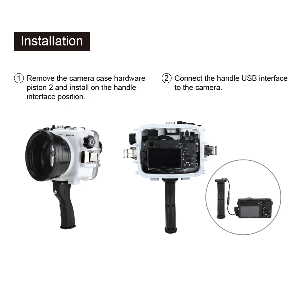 Электронная ручка затвора пистолет ручка для Sony A7 A7II A7III подводный водонепроницаемый Держатель корпуса камеры аксессуары для фотографии