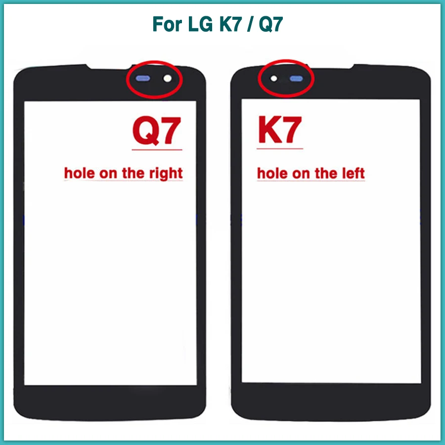 

New LCD Front Glass Lens For LG K7 Tribute 5 LS675 MS330 / Q7 X210 Touch Screen Panel Sensor Outer Glasss Lens